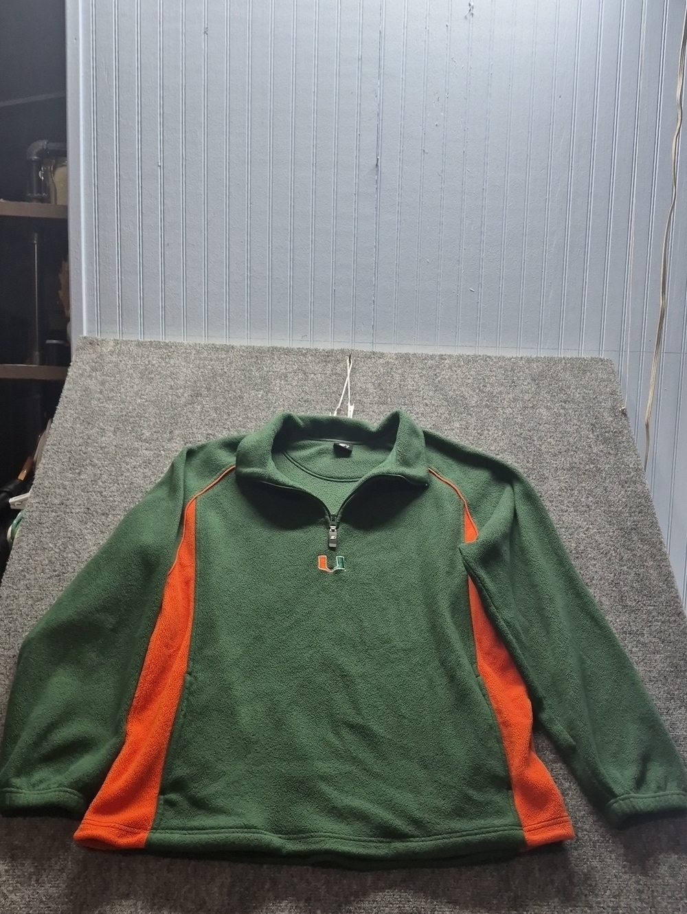Vintage Starter Miami Hurricanes 1\4 Zip Fleece Men's XL